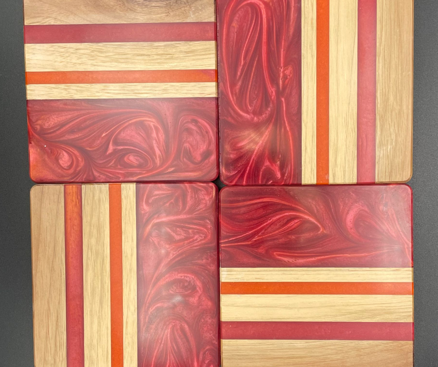 Patterned Line Coasters-Coasters