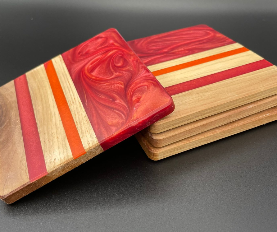 Patterned Line Coasters-Coasters