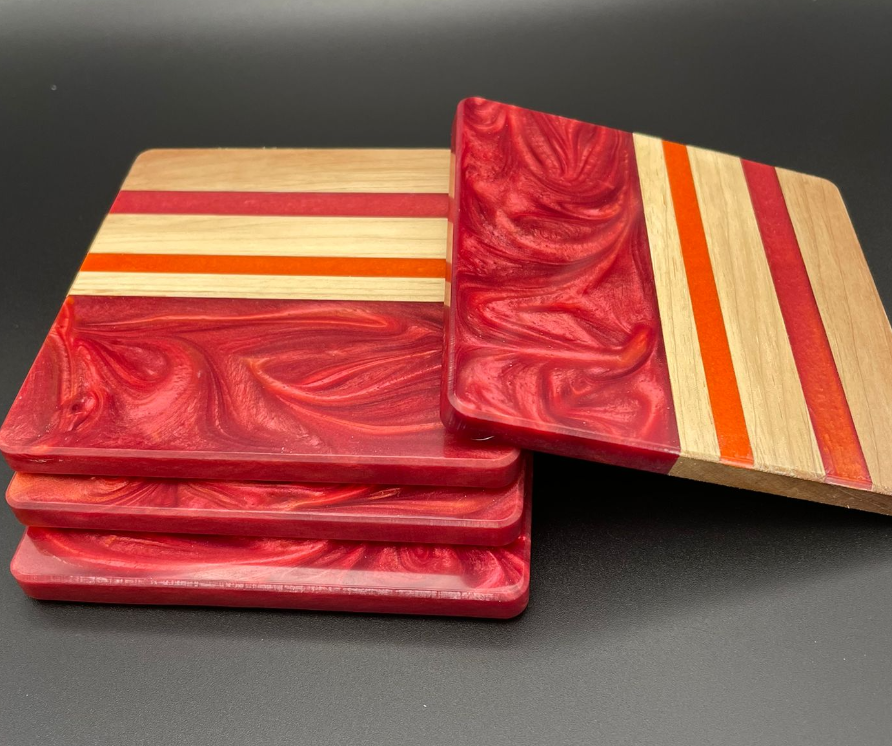 Patterned Line Coasters-Coasters