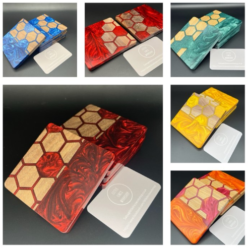 Hexagon Patterned Coasters-<p>Red - Set off 2</p>