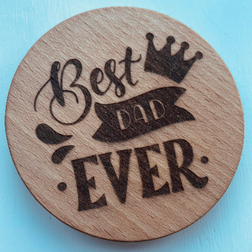Laser engraved bottle opener coaster-