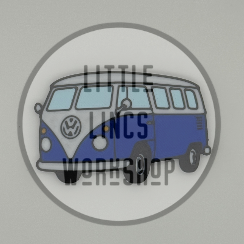3D Printed Car Magnet-VW Camper Style Fridge Magnet